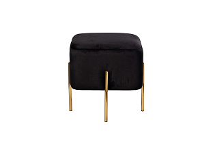 76AR-732BAN-CHERN Банкетка велюр черный/золото 42*42*44см_s2