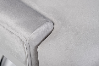 76AR-62105 Стул велюр светло-серый/хром 65*61*93см_s2