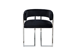 GY-8504STUL-CHERN Стул велюр черный/хром 60*55*73см_s2