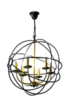 91GH-2020-6 Лампа потолочная Сфера латунь/черный d.56см h.60см_s2