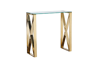 47ED-CST008/80GOLD Консоль прозр.стекло/золото 80*30*78см_s2
