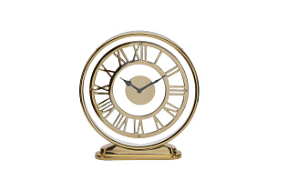 79MAL-5730-32G Часы настольные на подставке золото d30, H32см_s2