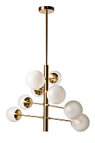 92EL-YG20082-8P Лампа потолочная латунь,стекло молоч.d.80*h.51см_s2