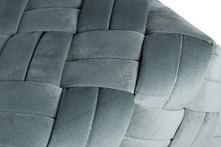 N-OT-100 MNT BL Банкетка плетеная велюр мятный 43*43*44см_s2