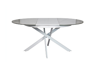 83MC-1907DT WH Стол обед.круг раскл.керам.бел. 170(120)*120*76см_s2