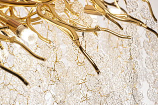 86-90181 Люстра Тенера (Tenera) круглая золото d100*h40см_s2