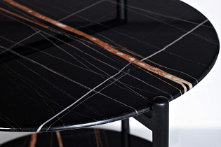 30B-871 BL Стол журнальный d55*60cм с полкой, черный_s2