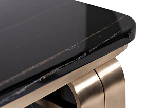76AR-3183-STOL/ZH Стол журнальный иск. камень черный / золото 50*50*50см_s2