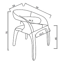 160KD-57100 Стул обеденный экокожа бежевый 59*59*75см_s2