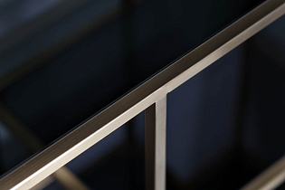 46AS-SH1452-GOLD Стеллаж  золотистый/темн.ст. 80*35*180см_s2
