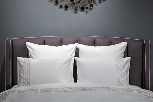 175SMR-17504 Комплект постельного белья с вышивкой Паллада, золотой, Двуспальный евро (200*220)_s2