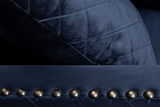 Диван Sorrento 220 трехмест., велюр т.синий Colt034 220*101*88см_s2