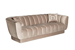 ZW-81103 GRE Диван трехместный велюр серый 243*95*74см_s2