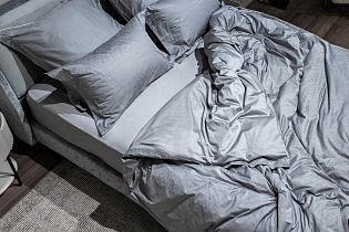 130HB-FSH16030 -PROS RES SER Простыня на резинке сатин серый 160*200*30_s2