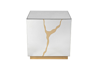 KFG198 Стол журнальный зеркальный с золотым декором 55*55*61см_s2