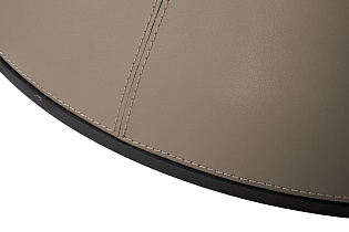 160KD-60090 Стол обеденный, мрамор Волакас (Volakas), экокожа бежевая d160*75см_s2 4 (превью)