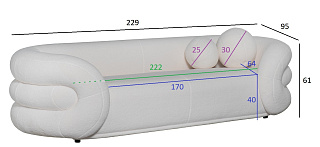 ZW-22024 Диван трехместный иск.мех белый 229*95*61см_s2