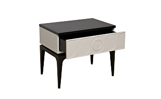 GD-00002 Тумбочка прикроватная Спинола(Spinola) черно/серая 60*40*50см_s2