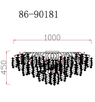 86-90181 Люстра Тенера (Tenera) круглая золото d100*h40см_s2