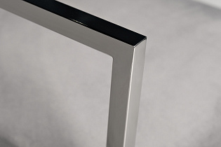 76AR-60337 Стул полубарный велюр серый/хром 52*55*91см_s2