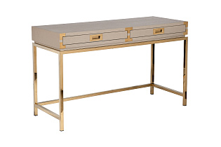 46AS-D4084-TP Стол письменный светлый шпон/золото 130*50*78см_s2