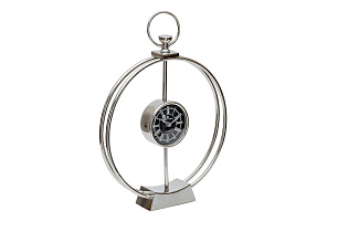 79MAL-5855-40 Часы настольные цвет хром d33см_s2