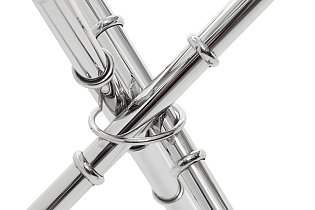 13RX6035-SILVER-Стол журнальный стекло прозр./серебро d50*50см_s2