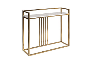 47ED-182KONS-ZOL Консоль Misty Nuova иск.мрам/мат.зол 100*30*85см_s2