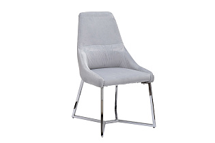 30C-1185 SER Стул велюр светло-серый 55*62*94см, ножки хром_s2