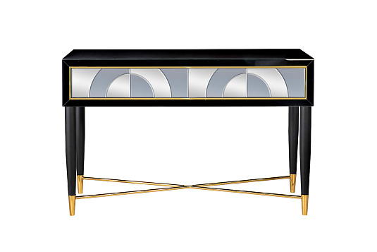KFG122 Консоль 2 ящика зеркало двухцветное 120*42*75см_s2