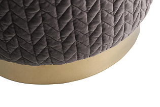 GY-BEN8143GOLD-DG Банкетка велюр темно-серый/золото d42*46см_s2