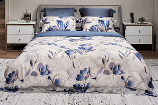 144HF-10402 Пододеяльник АРТ Магнолия принт тенсель 145*210_s2