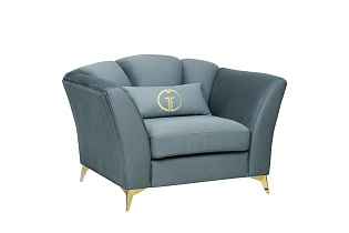 Кресло Аннет(Annette) велюр бирюзовый Colt1004 130*100*92см_s2
