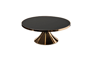 2K389241-G Подставка стеклянная декоративная d40*16см золото_s2