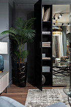 140SA-52BL Шкаф однодверный с полками цвет черный, дверцы глухие_s2