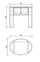 77IP-30300 Тумбочка 1 ящик темный шпон 59*42*55см_s2