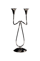 2K299534 Подсвечник металлич., хром 20*16*53см_s2