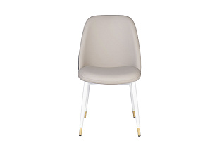 30C-DX-2100 Стул экокожа бежевая/серая 63*51*84см, белые ножки_s2