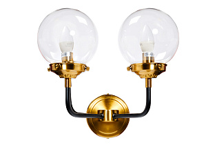 K2KG0521W-2 Бра Сфера (Simple) M латунь, стекло прозр. 32*23*h32 см_s2