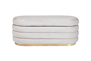 N-BANK-547 SER Банкетка велюр серый 112*42*44см для хранения_s2