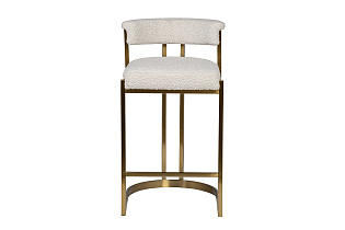 GY-08216 Стул барный, букле бежевый/матовое золото  50*55*85см_s2