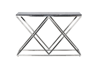 47ED-CST026 Консоль Nero Oriental чер.мрам/мат.хром 120*40*78см_s2