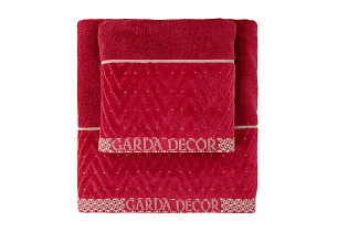 119VAL-11148 Полотенце Орсетто бордовое 70*140_s2