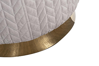 GY-BEN8143GOLD-LG Банкетка велюр светло-серый/золото d42*46см_s2