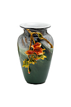 55RV6816S Ваза стеклянная зеленая с цветком 22*20*31см_s2