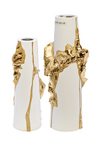 55RD5203L Ваза керамическая белая с золотым декором 13*9*30см_s2