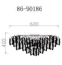 86-90186 Люстра Тенера (Tenera) круглая потолочн. d.60*h.40см, золото_s2