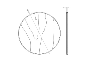KFG208 Зеркало круглое с рисунком d100*3см_s2
