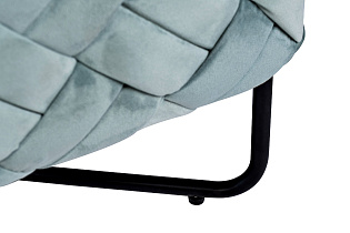 N-OT-100 MNT BL Банкетка плетеная велюр мятный 43*43*44см_s2