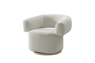 87YY-23071 Кресло поворотное Lugano букле белое 90*76*68см_s2